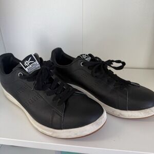 Kuru Cloud Roam Lace Up Leather Court Womens Sneaker Size  BLACK Comfort